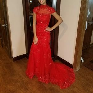 Red evening gown/ dress